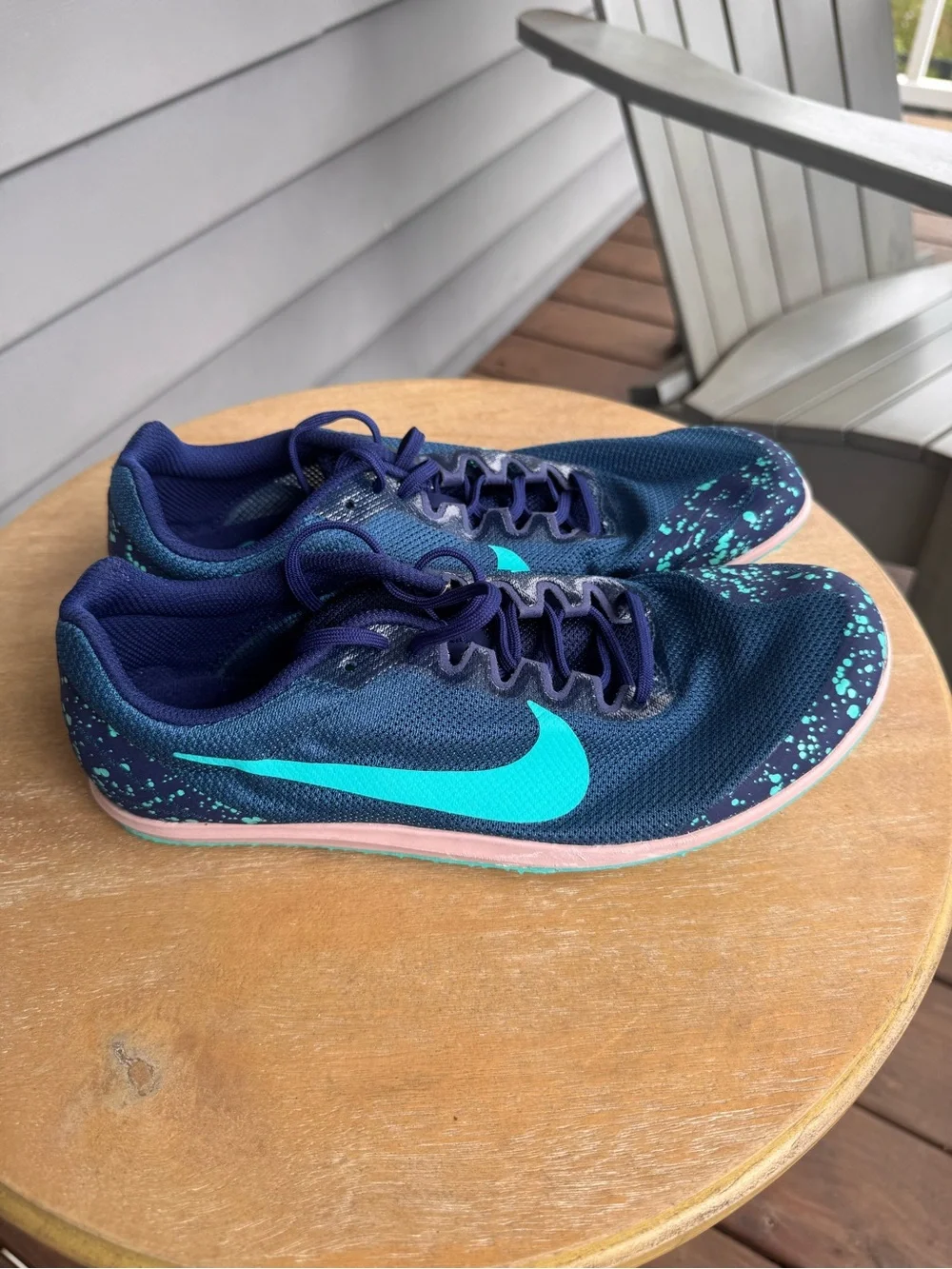 Nike Zoom Rival D Distance Track Spikes Blue Teal Men’s Size 9.5 907566-401